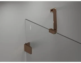 Mexen Lunar Duo, výklopný sprchový kút 105 x 95 cm, 8mm číre sklo, profil ružové zlato, 834-105L-095P-60-00