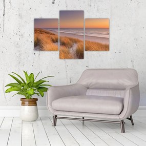 Obraz - Pláž pri západe slnka (90x60 cm)