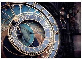 Sklenený obraz - Orloj, Praha (70x50 cm)