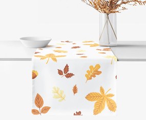 Goldea behúň na stôl 100% bavlnené plátno - jesenné listy 50x160 cm