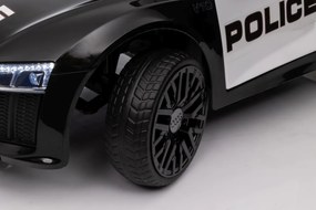 Ramiz Elektrické autíčko Audi R8 Polícia na batérie + diaľkové ovládanie + EVA + pomalý štart + MP3 LED
