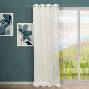 Bielo-béžový záves s prímesou ľanu 140x260 cm Nodes – Casa Selección