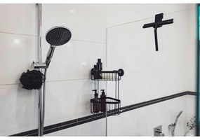 Čierna závesná samodržiaca kovová súprava doplnkov do kúpeľne Classic – Wenko