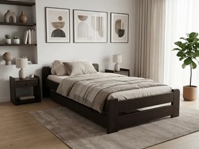 Posteľ Emily 80 x 200 cm, orech Rošt: Bez roštu, Matrac: Matrac DELUXE 10 cm