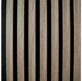 3D Drevené lamely na stenu 275x30 cm - SANTALOVÉ DREVO