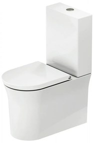 DURAVIT White Tulip WC misa kombi Rimless s hlbokým splachovaním, Vario odpad, 370 x 650 mm, biela, s povrchom HygieneGlaze, 2197092000