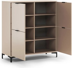 Komoda LANA 02 béžový -STOJACA KOMODA 4-DVEROVÁ