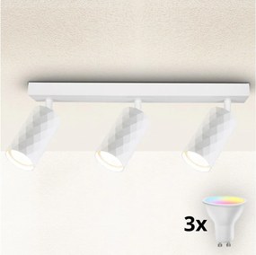 Brilagi - LED RGBW stmievateľné bodové svietidlo SELE DIAMANT 3xGU10/6W/230V Wi-Fi biela