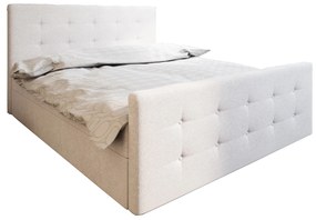 Manželská posteľ Boxspring 140 cm Milagros 1 (béžová) (s matracom a úložným priestorom). Vlastná spoľahlivá doprava až k Vám domov. 1046735