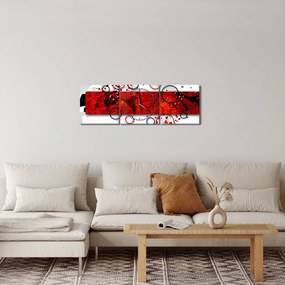 Obraz abstrakcie (s hodinami) (90x30 cm)