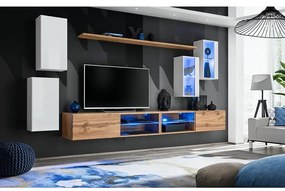 Obývacia Stena Switch Xxv Biely/Wotan