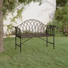 2-miestna záhradná lavička 128 cm oceľová čierna