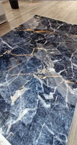 HU Modro sivý moderný koberec VELVET M281 Rozmer: 60x100 cm