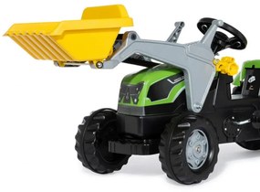 Šlapací traktor s prívesom a lyžicou Rolly Toys 023196 Fahir 5115G TB