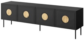 Televizní stolek Palazzo 200 cm černý/dub craft