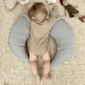 Vankúš croissant svetlo šedá 55cm