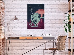 Artgeist Obraz - Space Octopus (1 Part) Vertical Veľkosť: 40x60, Verzia: Premium Print