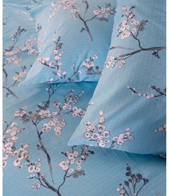 Modré obliečky na dvojlôžko/predĺžené z bavlny Renforcé 240x220 cm Blue Floral – Mila Home Luxury