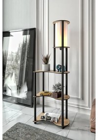 Stojacia lampa s poličkami NOTO 1xE27/40W/230V béžová/čierna