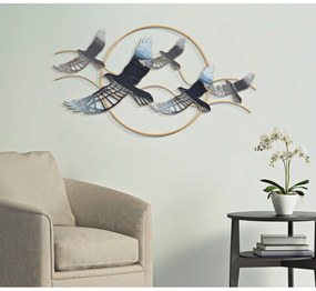 Kovová nástenná dekorácia 91x50 cm Birds – Mauro Ferretti