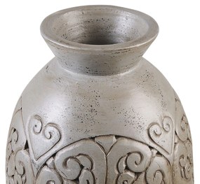 Terakota Dekoratívna váza 52 Sivá ELEUSIS Beliani
