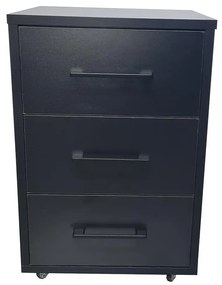 Skrinka na kolieskach 3S čierna