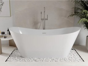 Mexen Celia, voľne stojaca vaňa 170 x 75 cm, biela, brúsená oceľ prepad, 52331707500-97