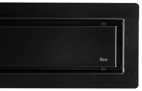 Rea NEOX Superflow, odtokový sprchový žľab 80 cm, čierna matná, REA-G7807