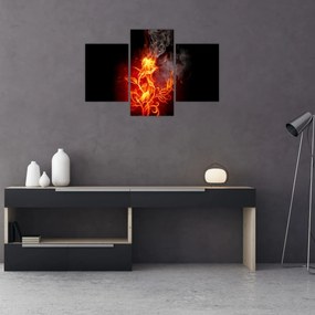 Obraz - Ruže v ohni (90x60 cm)