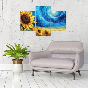 Obraz - Maľba slnečníc (90x60 cm)