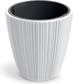 Plastový kvetináč OROS biely matný