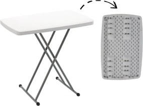 Skladací turistický / cateringový stôl s nastaviteľnou výškou