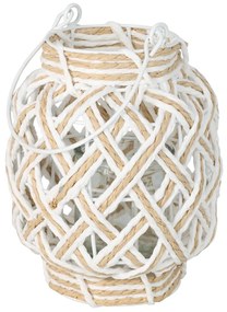 H&S Decoration LAMPÁŠ BOHO 20X16 CM BIELA/HNEDÁ