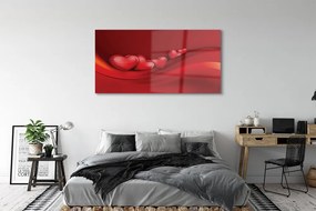 Obraz plexi Červené srdce pozadia 140x70 cm