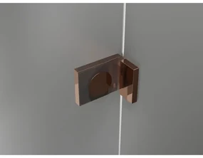 Mexen Lunar Duo, výklopný sprchový kút 105 x 95 cm, 8mm číre sklo, profil ružové zlato, 834-105L-095P-60-00