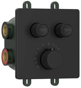 Sapho Sapho, SMARTSELECT podomietková sprchová batéria, box, 2 výstupy, čierna matná, RP032B