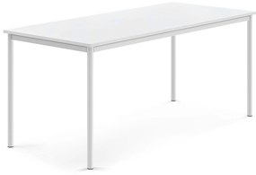 Stôl SONITUS, 1800x800x760 mm, HPL - biela, biela