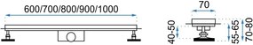Rea Lineárny nerezový odtokový žľab 100 cm vzor Bubble, REA-G0407