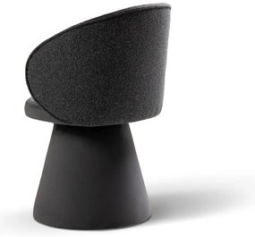 Tmavosivé zamatové kreslo Inez – Micadoni