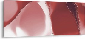 Obraz - Červená abstraktná kvetina N⁰3 (120x50 cm)