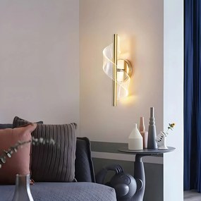 Toolight Toolight, LED nástenné svietidlo 5W, 500lm, G032-W, zlatá, OSW-09700