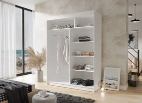 ŠATNÍKOVÁ SKRIŇA EMA 150 cm DUB SONOMA / BIELA
