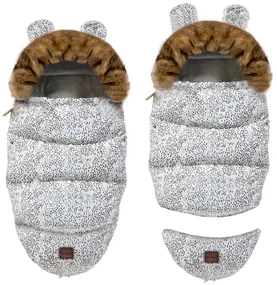 Detský rastúci fusak Teddy v bielej farbe s motívom