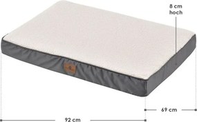 Ortopedické lôžko pre psov, 92 x 69 cm, béžovo-šedé