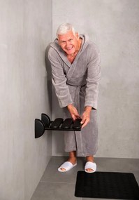 Ridder Ridder, HANDICAP sklopné sprchové sedátko 36x25cm, čierna, A140110