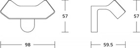 Mexen príslušenstvo, Lea držiak na uteráky 2-háčik, zlatá, 7026035-50