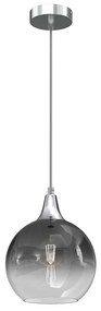 Luster na lanku MONTE 1xE27/60W/230V pr. 20 cm matný chróm