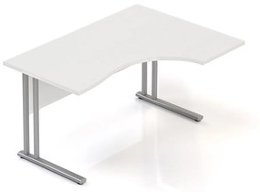 Ergonomický stôl Visio 140 x 100 cm, pravý, biela