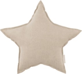 Mini ľanový vankúš hviezda prírodná 36 cm