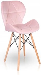 Bestent Jedálenské stoličky 4ks zamatové ružové PINK CRYSTAL